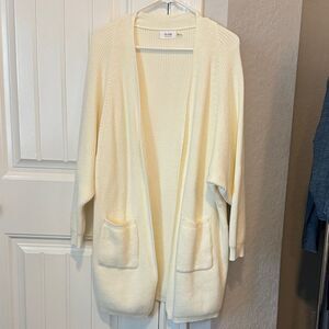 Bluivy Women's Cream Open-Front Cardigan